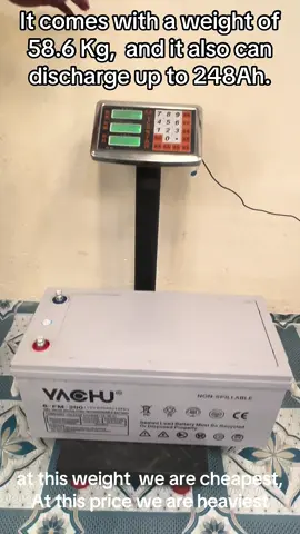 YACHU 200Ah,   at this weight  we are cheapest,  At this price we are heaviest.  #yachusolar #gelbattery  #leadacidbattery  #solarbattery  @ndutayachusolarkenya @YaChu solar company @Serah of YACHU SOLAR @Yachu Solar kenya @@Steve Solar @NDETI PETER @amish abdullahi @Kikkie😉 @ROBERT YACHU SOLAR @Yachu.luthuli.avenue @ecomax.technology.enterp 