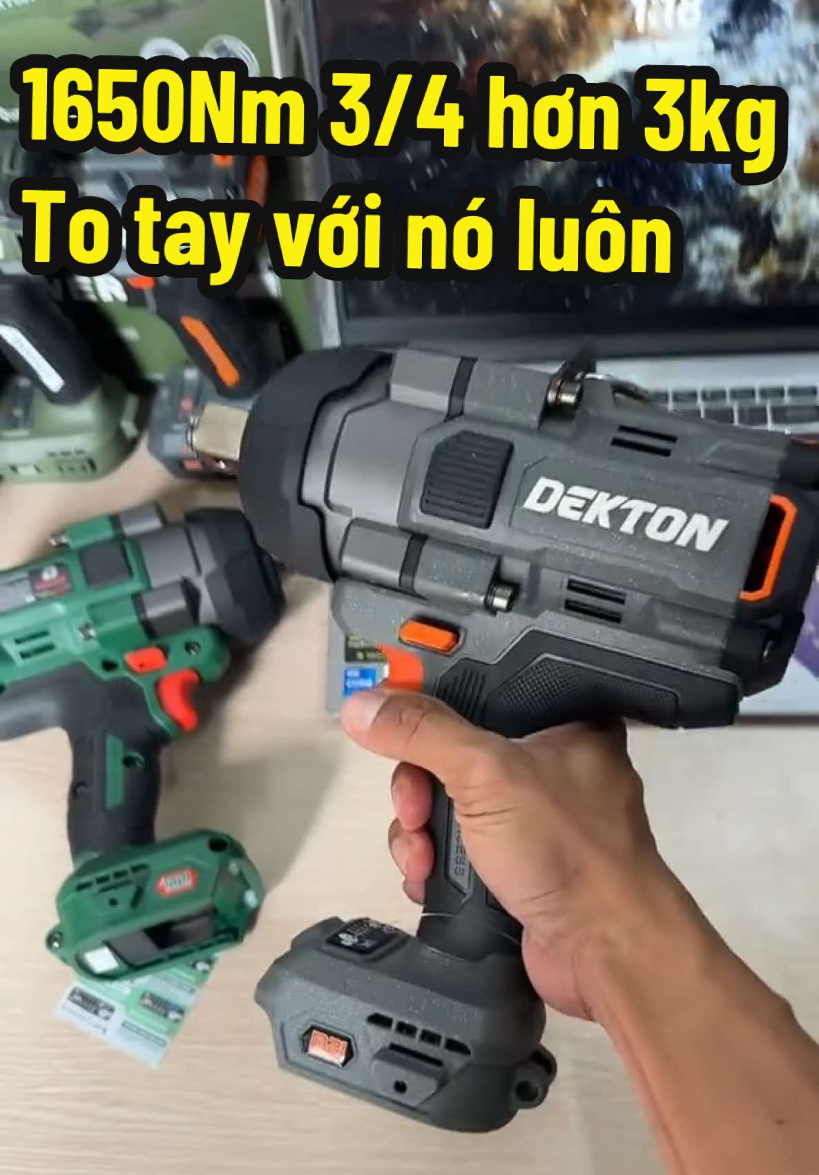 Bulong bự cho dân tập tạ , thân hơn 3kg, lắp pin hơn 4kg, to tay với nó luôn chèn ơi