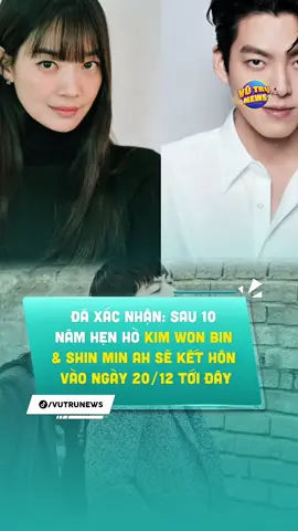 Kim Woo Bin và Shin Min Ah xác nhận đám cưới sau 10 năm hẹn hò vào 20/12. Đu OTP thành công rồi 🥰 #Vutrunews #kimwoobin #shinminah #tiktokgiaitri #kpop 