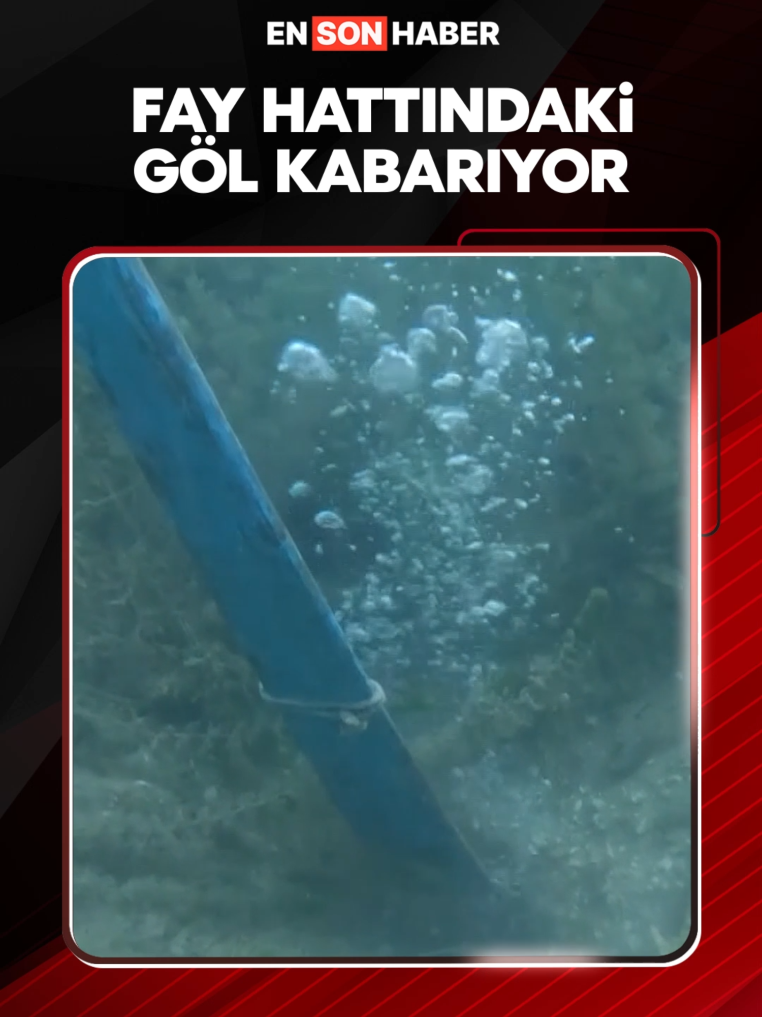 Kocaeli ve Sakarya'nın içme suyu kaynağı olan fay hattı üzerindeki Sapanca Gölü'nde kabarcıklar oluşmaya başladı. #deprem #fay #sapanca #göl #kocaeli