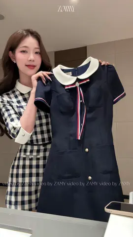 Tone màu xanh iu sáng da, tiểu thư trà chiều không nên bỏ qua em này nhe #zamy #fashion #zamydesign #tryon #vayxinh 