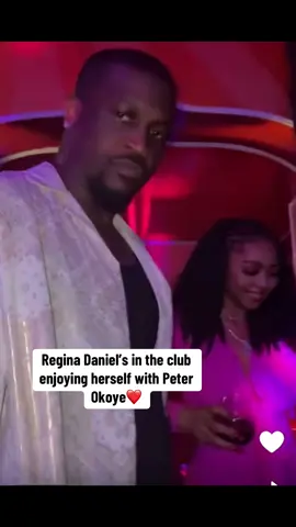 Regina Daniel’s in the club enjoying herself with Peter Okoye❤️