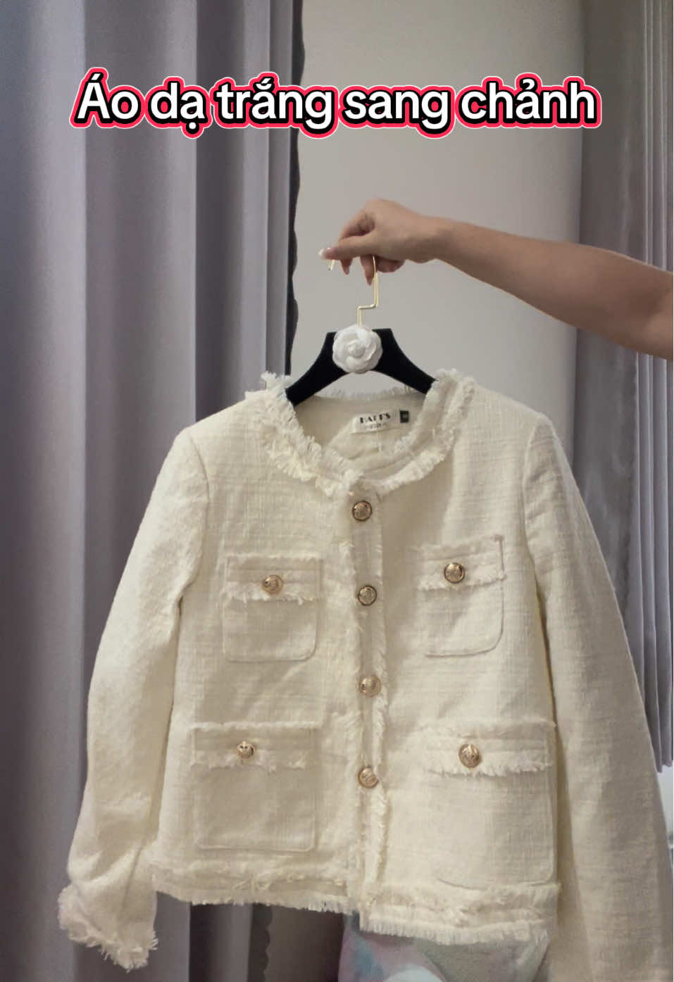 Áo dạ trắng sang chảnh #aodamoinhat2025 #aodatweet #aodasangchanh #aokhoacnu 