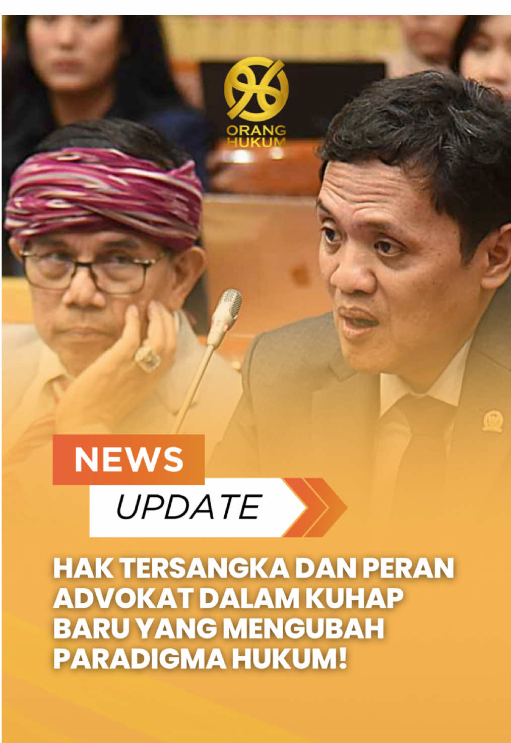 KUHAP baru = paradigma baru! ⚖️ Hak tersangka diperkuat 👨‍⚖️ Advokat hadir sejak awal 🎯 Fokus pada keadilan & fair trial Ikuti terus update hukum terbaru! #NewsUpdate #HukumIndonesia #KUHAPBaru #OrangHukum