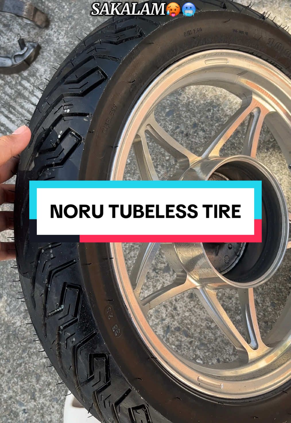 Noru tubeless tire lang sakalam🔥 @Noru Tires #norutire #tubelesstire #tubelesstires #motorcycletubelesstire #fyp 