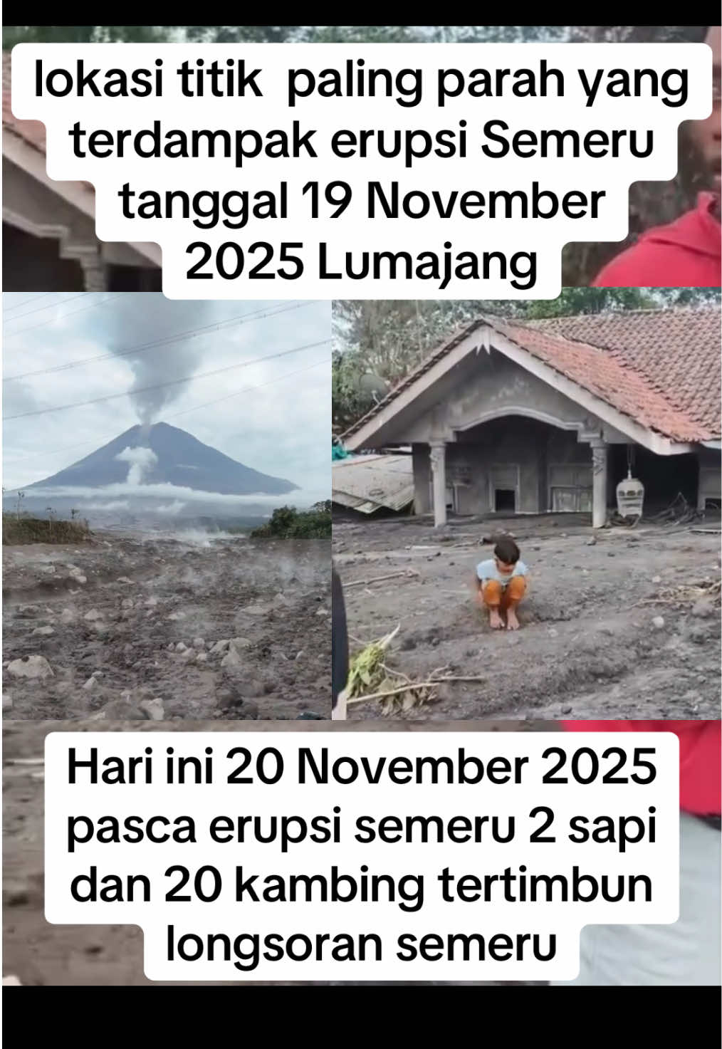 Kondisi Pasca Erupsi Semeru.. Gunung semeru erupsi hari rabu tgl 19 november 2025,,Banyak masyarakat yg kehilangan rumah mereka.. #semeru #pascaerupsisemeru  #tiktokviral  #tiktonews  #fyp 