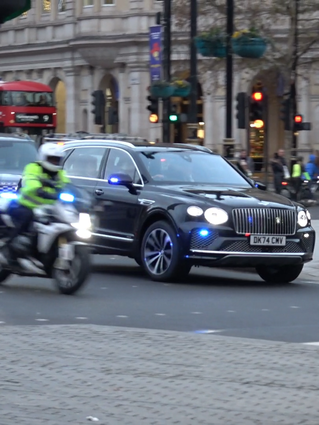 Princess Anne seen being escorted from trinity house by the special escort group 