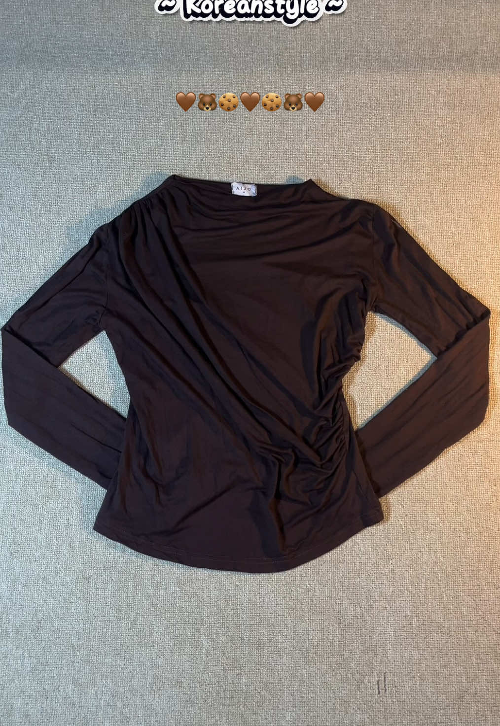 Longsleeve ter best 🤎#aijo #longsleeve #bahanrayon #atasanwanita #long sleeve pngtrabho v neck 