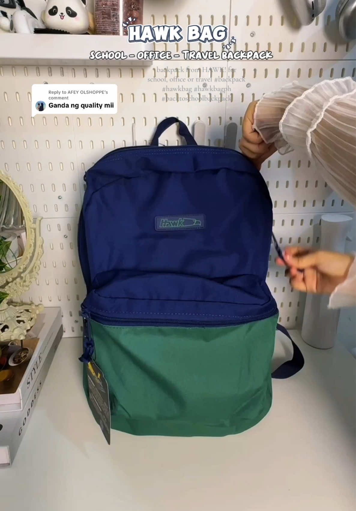 Replying to @AFEY OLSHOPPE  backpack from HAWK! for school, office or travel #backpack #hawkbag #hawkbagph #backtoschoolbackpack #fyp 