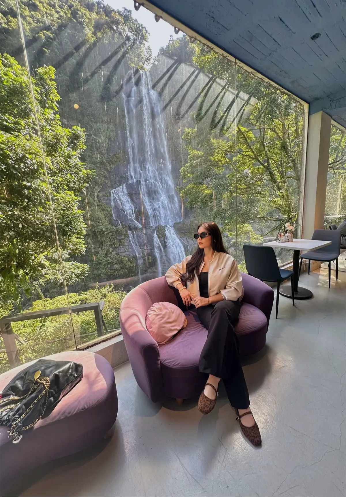 enjoying this green to recharge energy🍃  #wulaiwaterfalls #fyp #naturevibes