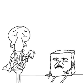 squid holding it in #spongebob 