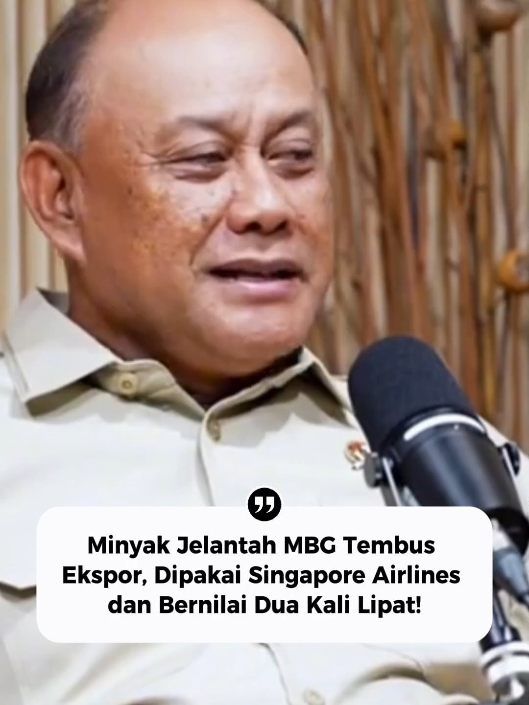 Minyak Jelantah MBG Tembus Ekspor, Dipakai Singapore Airlines   dan Bernilai Dua Kali Lipat!! #fyppppppppppppppppppppppp #viral #trending #prabowo #mbg #makanbergizigratis #singaporeairlines #limbah #bioavtur