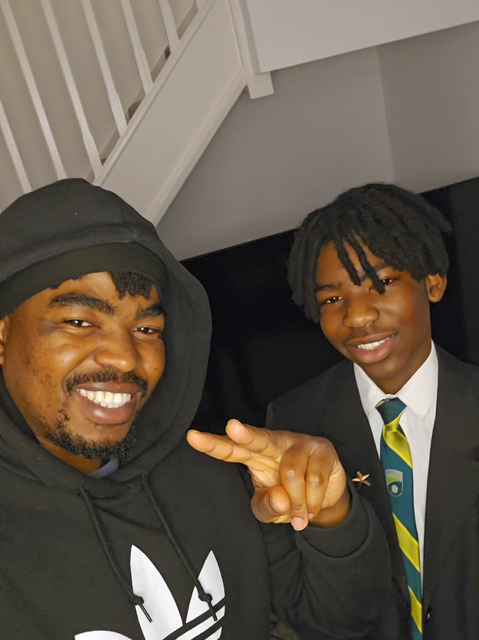 almost as tall as me #Dad #Son #dadandson #schoolrun 