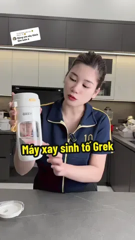 Trả lời @🌻 Mezzi_75 🌻  Máy xay sinh tố cầm tay Grek 500ml tiện lợi #mayxaysinhto #mayxaysinhtocamtay #grek 