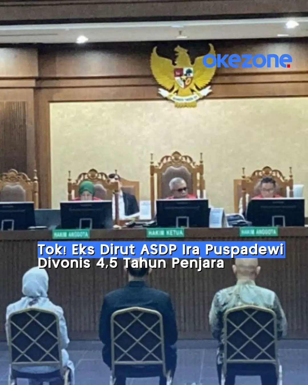 Okezoners, mantan Direktur Utama PT ASDP Indonesia Ferry (Persero), Ira Puspadewi, dijatuhi hukuman 4,5 tahun penjara atas kasus dugaan korupsi kerja sama usaha (KSU) akuisisi PT Jembatan Nusantara (PT JN) tahun 2019-2022. Vonis dibacakan saat sidang beragendakan putusan oleh Majelis Hakim Tipikor Jakarta, Kamis (20/11/2025). 