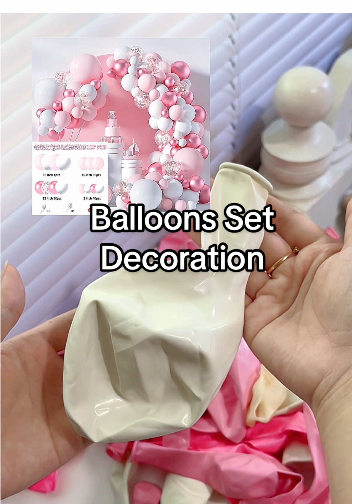 Balloons set party decoration for birthday, wedding, Christmas, Christening, Baby gender reveal or any party 🎈🥳 #partydecor #balloonset #balloonparty #balloons #birthdayballoons  party needs latex balloons