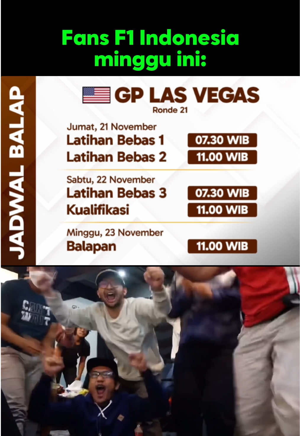 Jam race yang sudah ditunggu-tunggu 🥹 Bye bye begadang #f1 #formula1 #f1tiktok #lasvegasgp #formulaone 