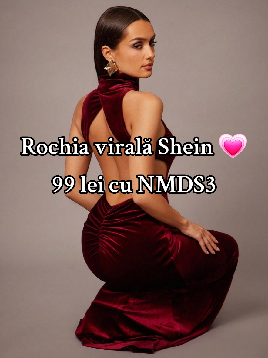 Cea mai tare rochie de pe Shein, jur! 🤯💗 De mult n-am mai fost atât de obsedata— e PERFECTĂ! Și cel mai tare e că o iei cu doar 99 lei dacă iti faci un cont nou 😍 Tot ce trebuie să faci e să scrii codul NMDS3 în bara de căutare și apoi introduci id-ul produsului: 6Y4B362  🔥 Rochie eleganta, catifea, eveniment, nunta, botez, Craciun, Revelion, petrecere, Christmas, dress #sheingirl #sheinromania #findsonshein #rochie #sheinreduceri 