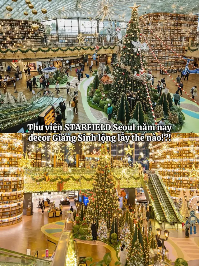 Starfield Library Seoul đã khoát lên chiếc áo Giáng Sinh rồi, ngại gì không book tour Hàn Seoul check-in “Magical Wonderland” chỉ 14.900🐟 cả visa #viral #xuhuong #fyp #dulichhanquoc #koreantravel 