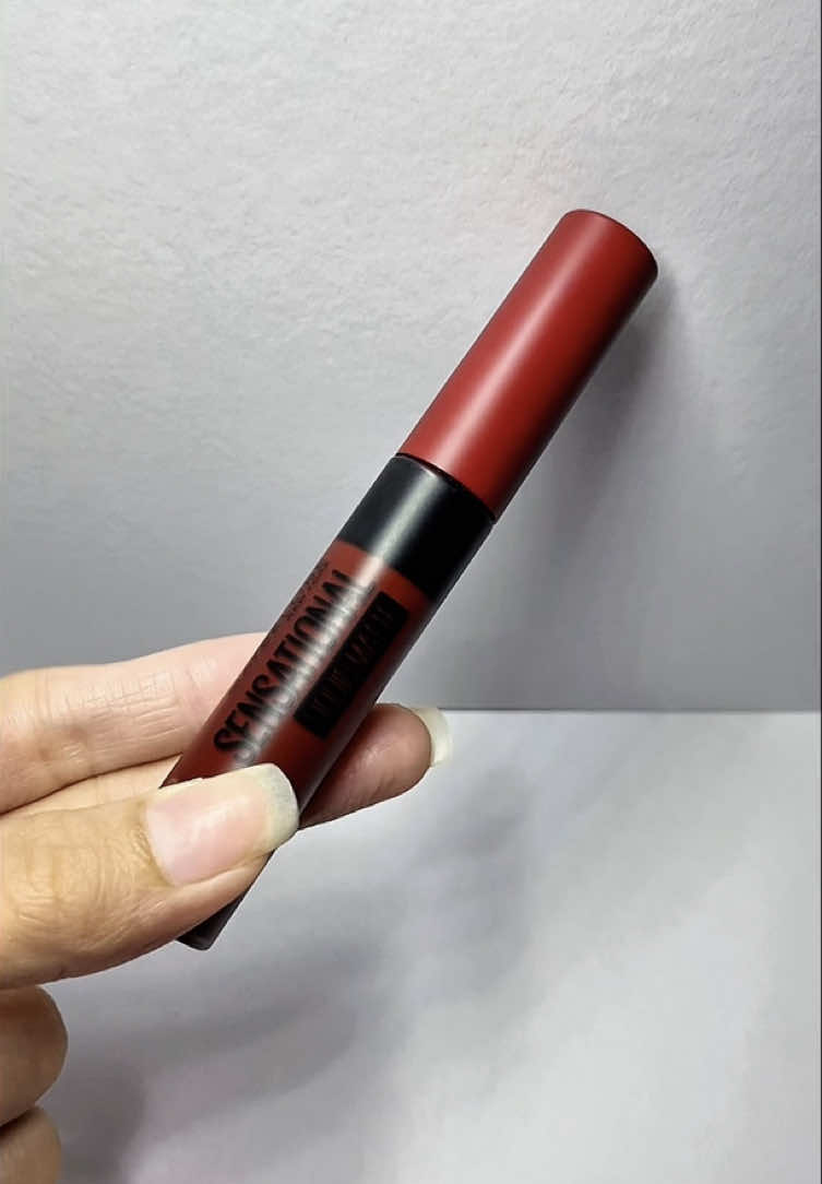 A lightweight lip tint that delivers a smooth, soft matte finish with comfortable wear!❤️ #maybellinesensationalliquidmatte #matteliptint #redlipstick #liptint #fyp 