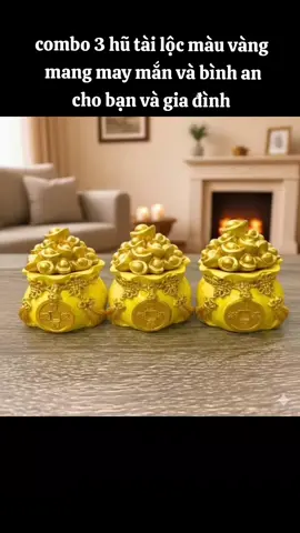 năm mới đến may mắn và bình an với com bo 3 hũ tài lộc màu vàng #xuhuong #dotet #hutailoc #dogiadungtienich #dogiadinh 