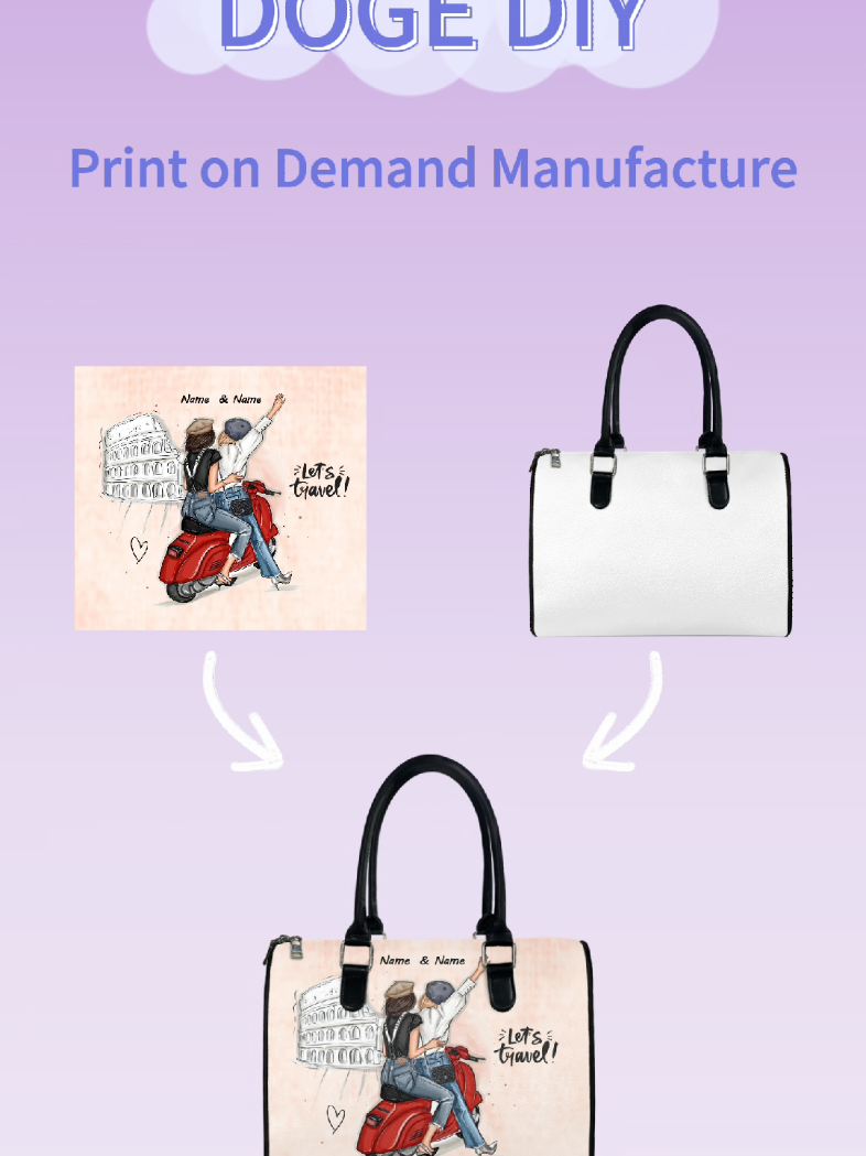 Custom print your fave designs for a handbag.👜 Made from durable PU Leather. Ready in 96 hrs. #printondemand #handbags #alloverprint #FBA #personalized 