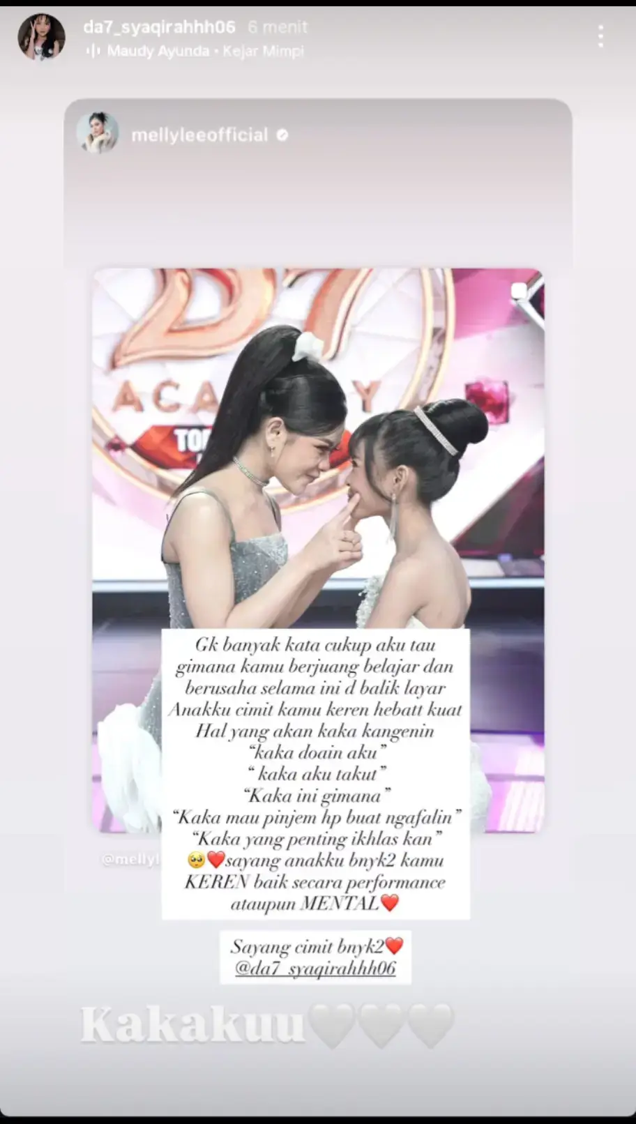 masyallah coach melly sesayang itu sama syaqirah 😍🥰@da7_syaqirahhh06 @𝐌𝐞𝐥𝐥𝐲 𝐋𝐞𝐞 #syaqirahda7 #dangdutacademy7 #bismillahfyp , 