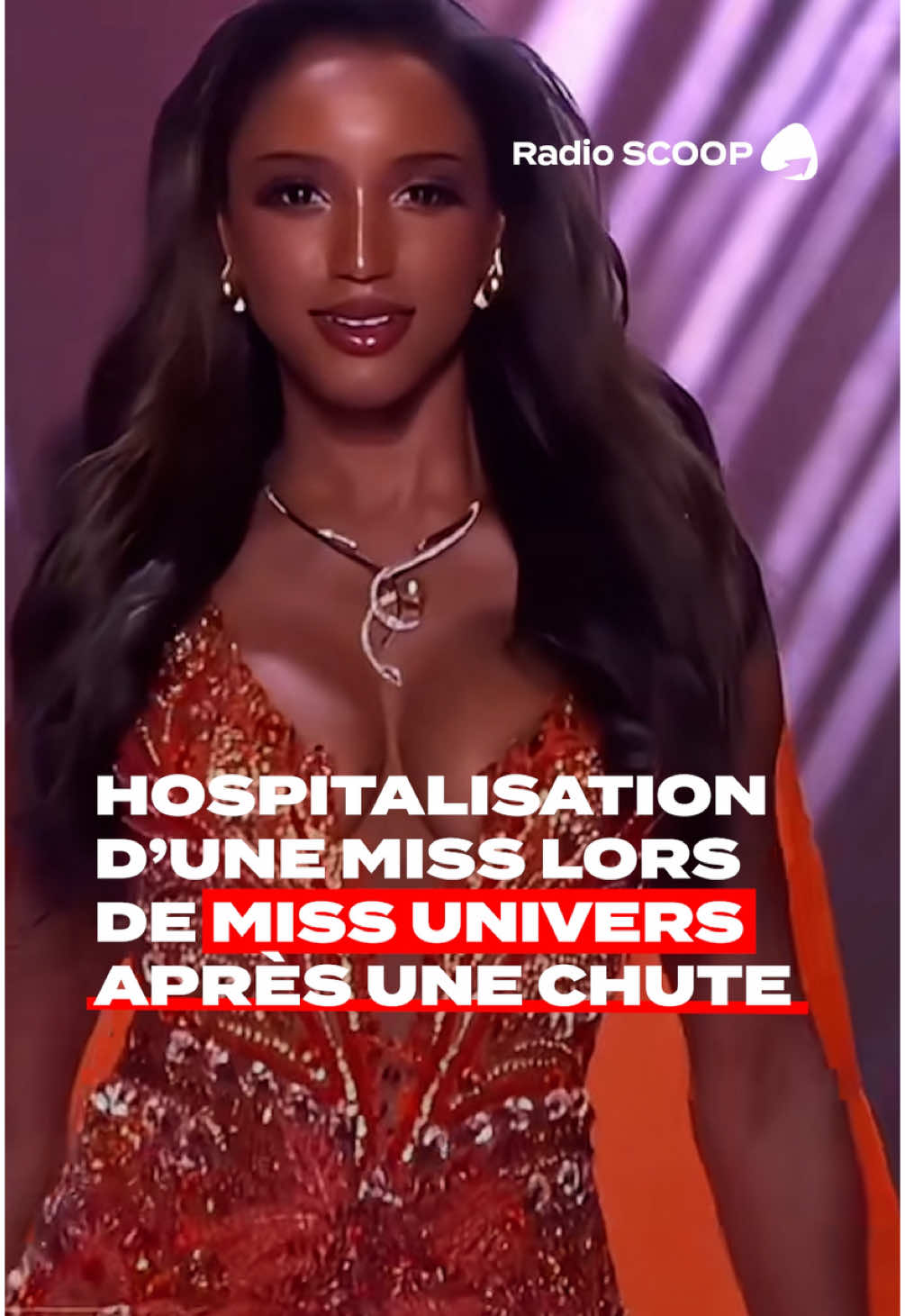 🏥 Gabrielle Henry, miss Jamaïque a été hospitalisée après une lourde chute sur la scène de Miss Univers. Nous lui souhaitons un bon rétablissement ❤️‍🩹  . #RadioSCOOP #GabrielleHenry #MissUnivers