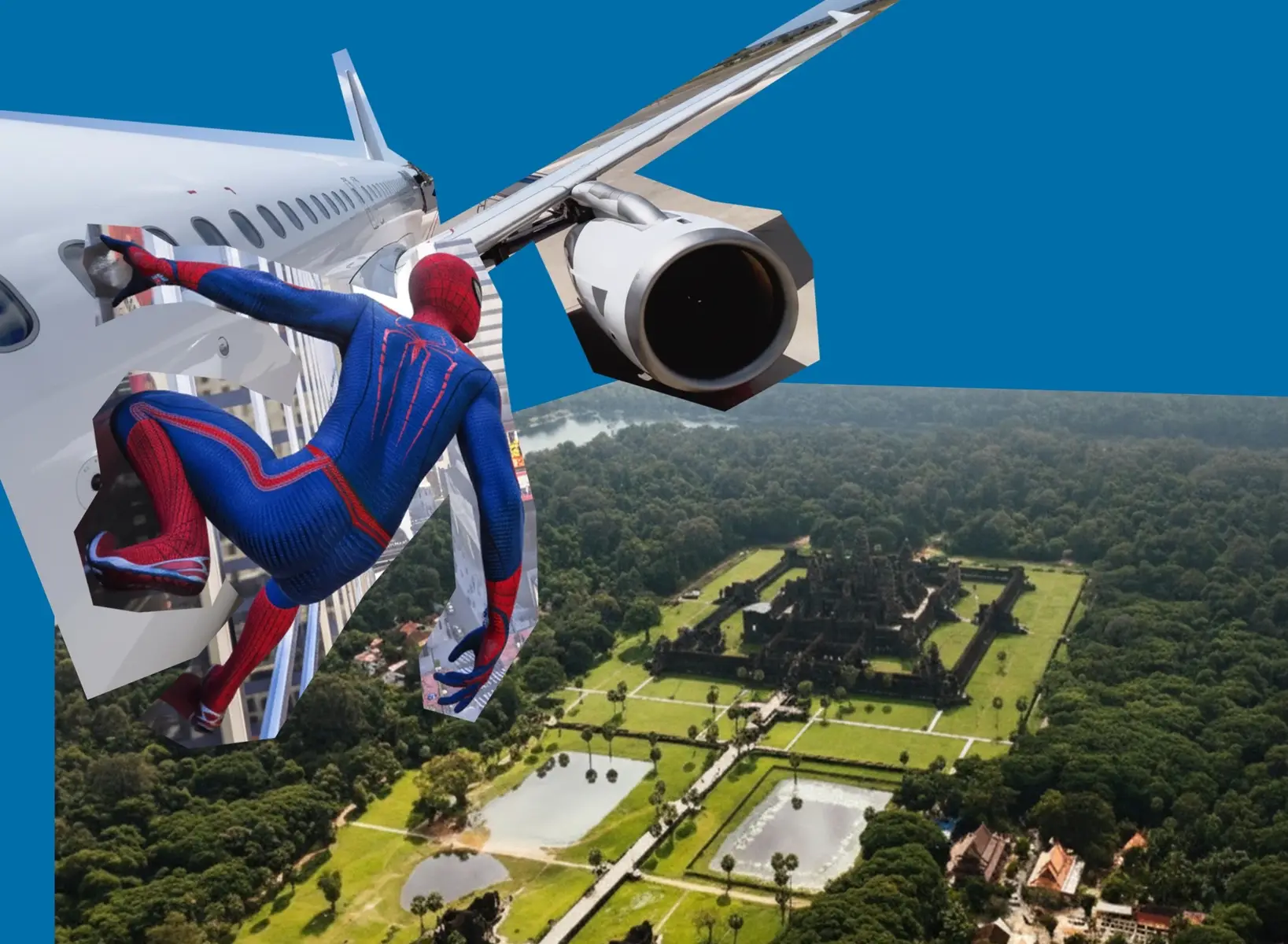 Spider-Man X Angkor-Wat  If u want another photo manipulation please drop your idea below. 🛑 ទទួលធ្វើposterគ្រប់ប្រភេទ #photomanipulation #posterdesign #design #RS