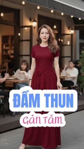 Một chiếc đầm thun thanh lịch, sang trọng thích hợp cho chị em đi dự tiệc dạo phố hay đi cafe đều đẹp. #doxinhtrungnien #thoitrangnu #thoitrangtrungnien #damthietke #damthun 