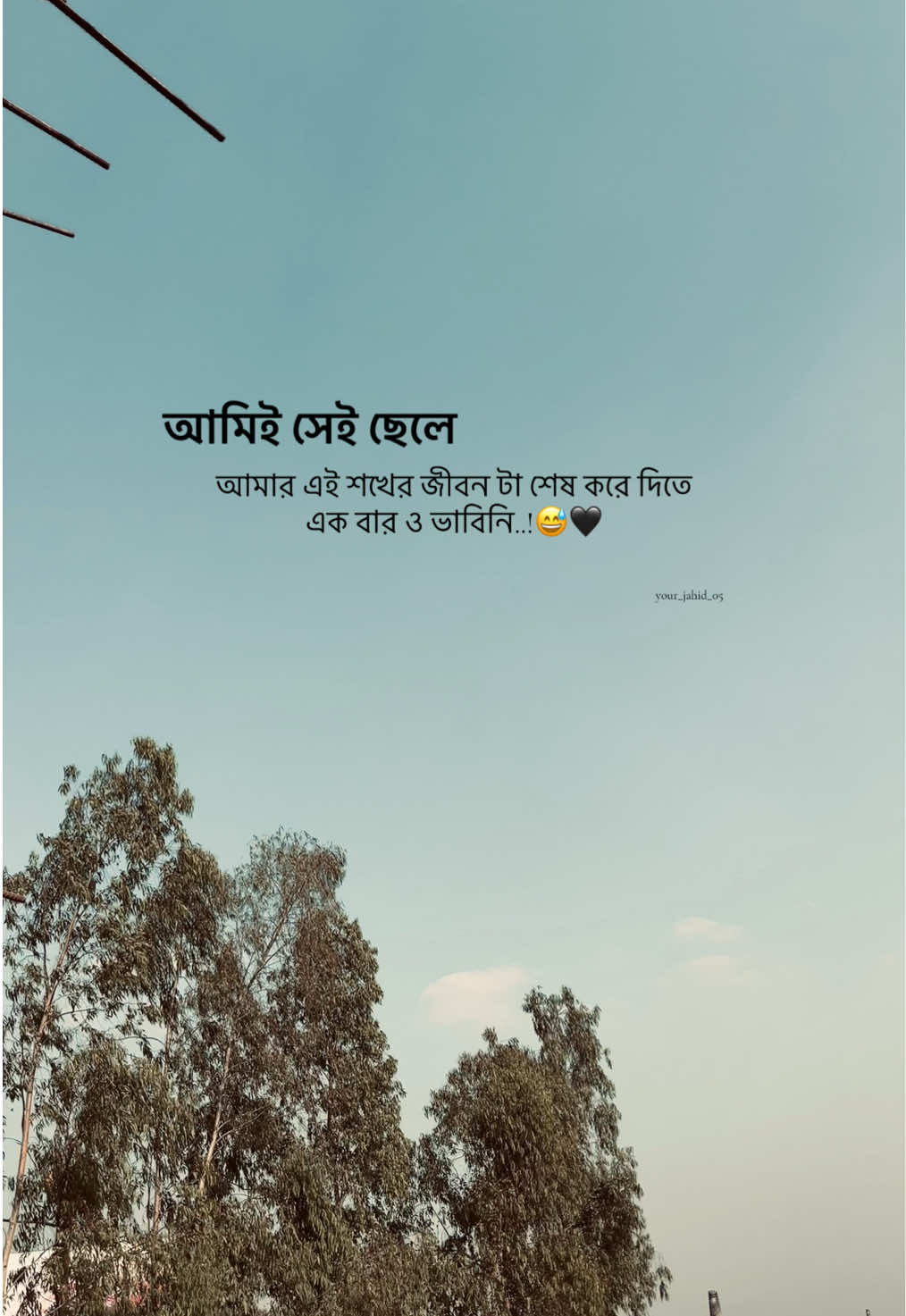 আমিই সেই ছেলে আমার এই শখের জীবন টা শেষ করে দিতে এক বার ও ভাবিনি..!😅🖤#fupシ #foryoupage #tending #bdtiktokofficial #your_jahid_05 @TikTok 