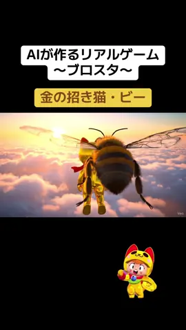 今回はビーの金の招き猫スキンを再現してみました！ 毎日投稿してるので、ぜひいいねとフォローお願いします！ #AI #fyp #ブロスタ #brawl_stars 