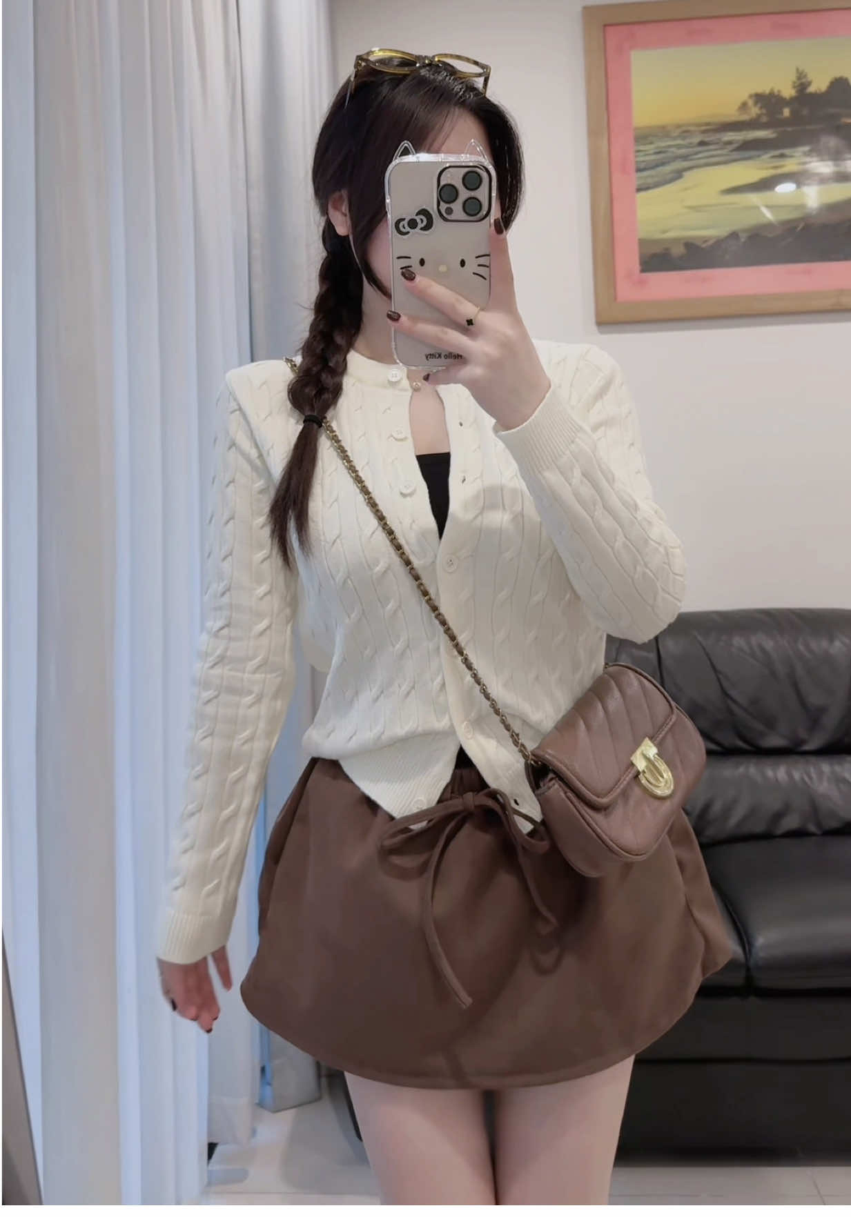 Chân váy da lộn ✨ #h2oclothing #chanvaydalon #chanvayxoe #outfitideas #falloutfits 