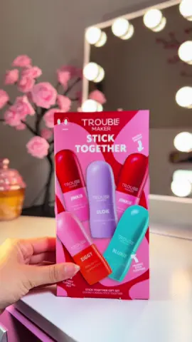 ✨ Obsessed with @Trouble Maker Beauty !!  #TroubleMaker #GiftSet #StickTogether #CuteGifts #TikTokMadeMeBuyIt 
