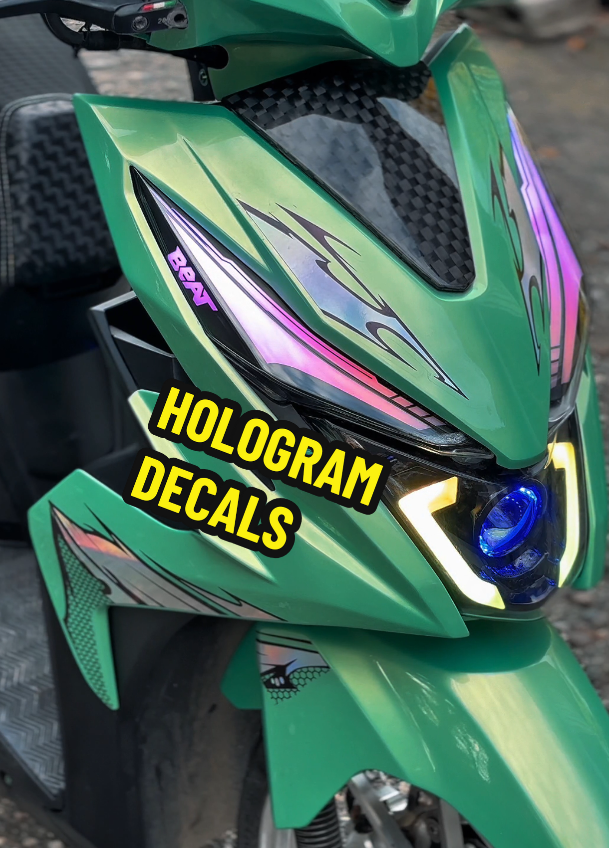 hologram decals for honda beat v2 #hondabeatfi #beatesp #decals #beatespmodifikasi #fyp 