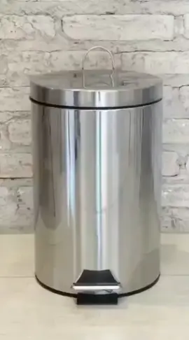 #LixeiraInox #BaldeComPedal #CestoRemovível #AçoInoxidável #Lixeira12Litros
