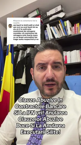Ca răspuns pentru @rusatila Clauze Abuzive In Contractele Bancare Si La IFN uri! Anularea Clauzelor Abuzive Duce Si La Anularea Executarii Silite!