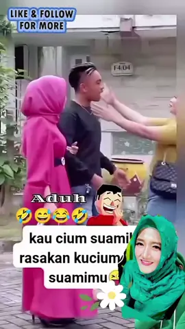 kau cium suami ku rasa kan ku cium suami mu#videolucu#bikinketawa @wirdahayati445  #kebahagiaan #berpasangan #romantis 