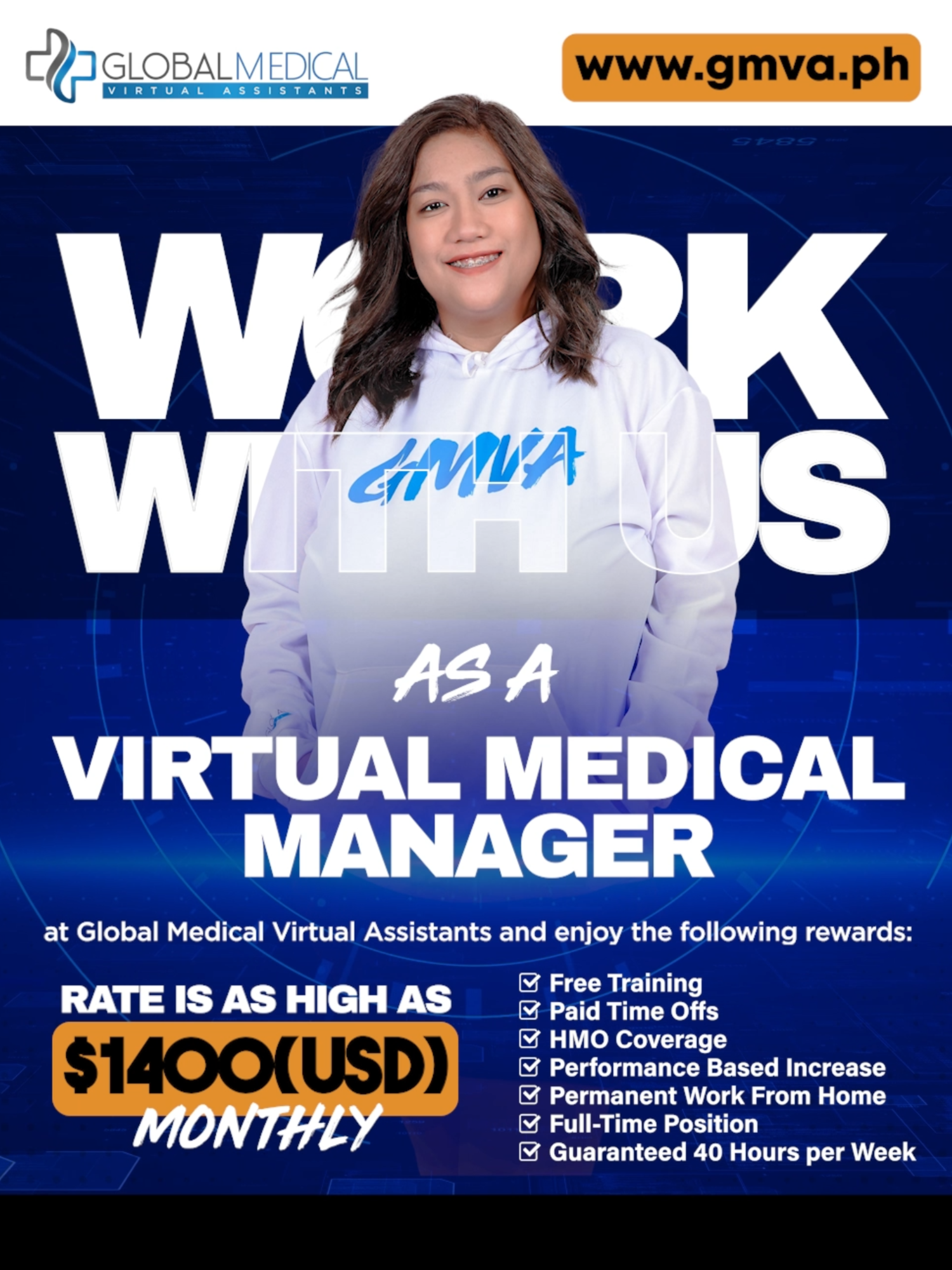 Elevate your career in healthcare leadership with GMVA. We are seeking a Virtual Medical Manager, a role designed for individuals who combine strategic insight with a passion for patient care. From guiding healthcare virtual assistants to streamlining clinic operations, you will play a pivotal part in ensuring excellence across every workflow, all within a sophisticated remote work environment. Discover more about us: https://gmva.ph/ Explore current opportunities: https://gmva.ph/careers #globalmedicalvirtualassistant #clientservices #remoteworksetup #virtualassistantph #JobsPhilippines #healthcarevirtualassistant