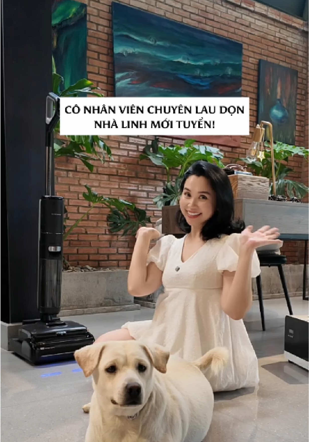 “Cô nhân viên” chuyên lau dọn xịn đét nhà Linh mới tuyển 🥰 #dreamevietnam #dreameh15profoamwash #LinhDangFeo 
