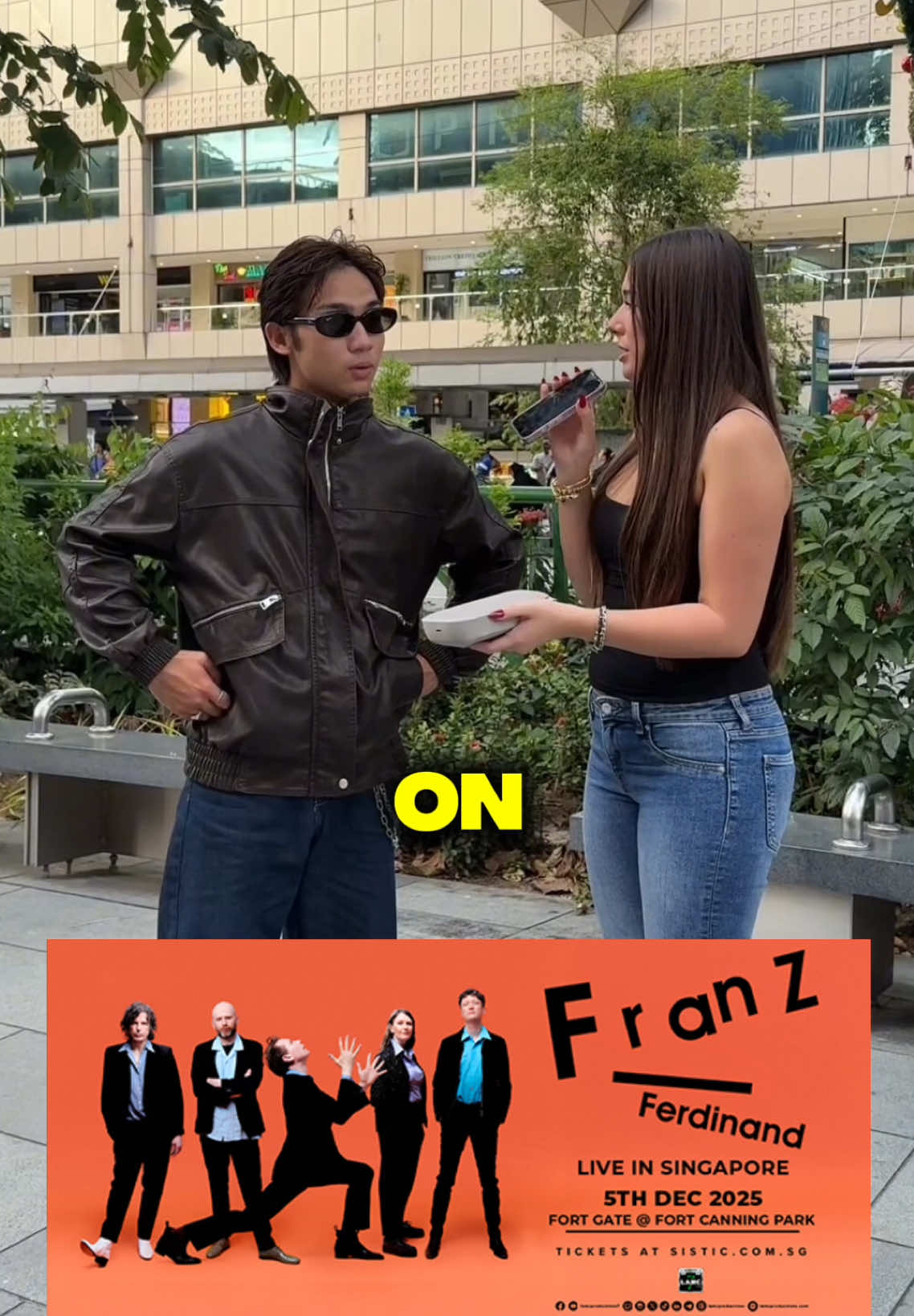 Rate this song 🎶 Shoutout out to @jeremiahongj for the vibes and 10/10 music taste 😎 Singapore, see you in the pit 🤘 #franzferdinand #streetinterview #fyp #sgtok #ongfam