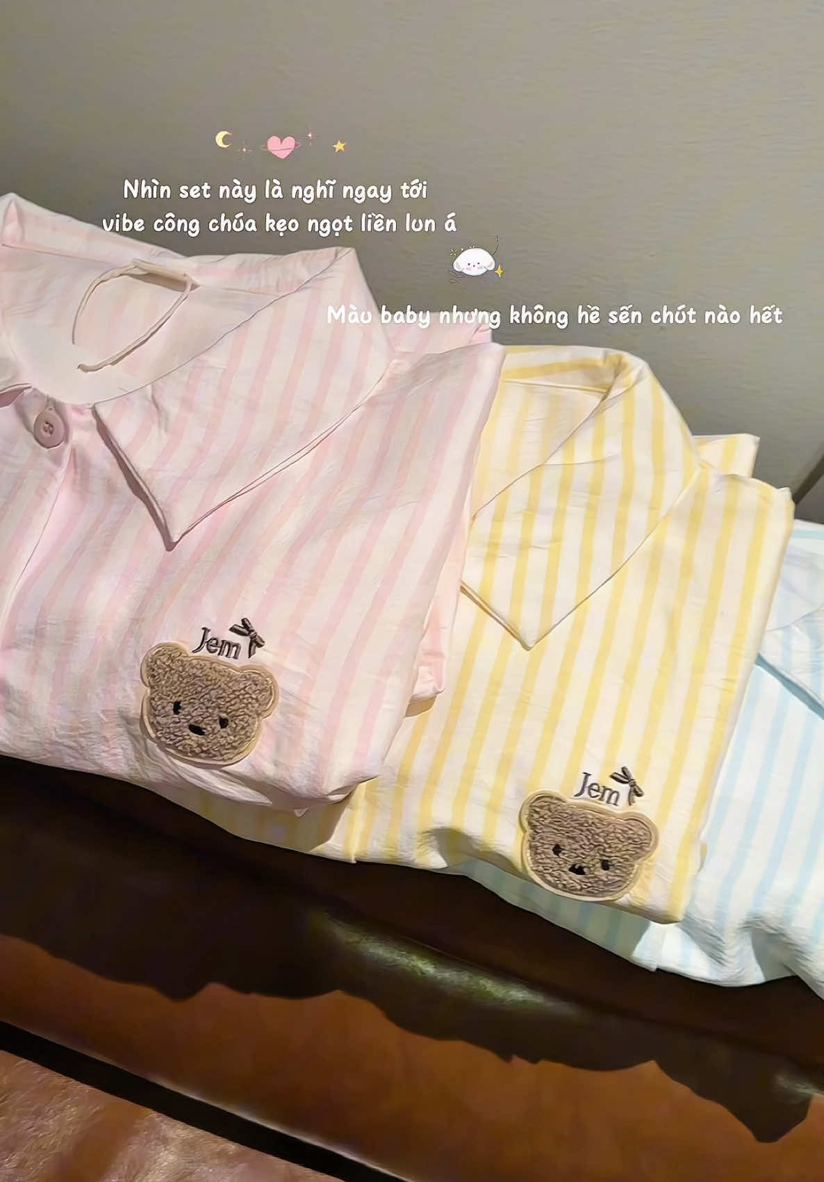 Vibe kẹo ngọt của bà nào đâyyy 🤍 #pyjama #xuhuong #đồngủ #pijama 