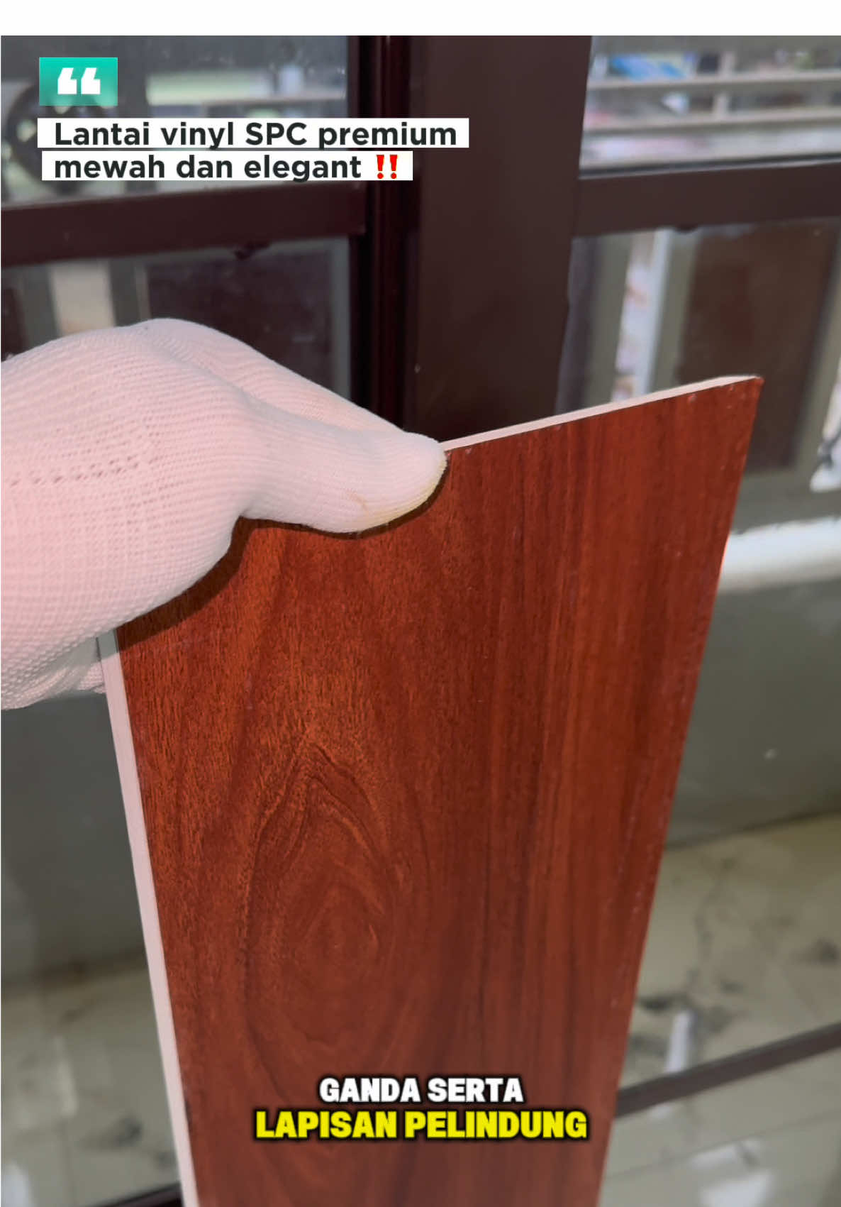 Lantai vinyl SPC Premium, lantai kayu wood flooring, ketebalan 5mm, panjang 122cm dan lebar 20cm, desain modern dengan generasi terbaru lebih kuat, kokoh dan awet ‼️ #lantaivinyl #lantaikayu #lantaispc #vinyl #spc 