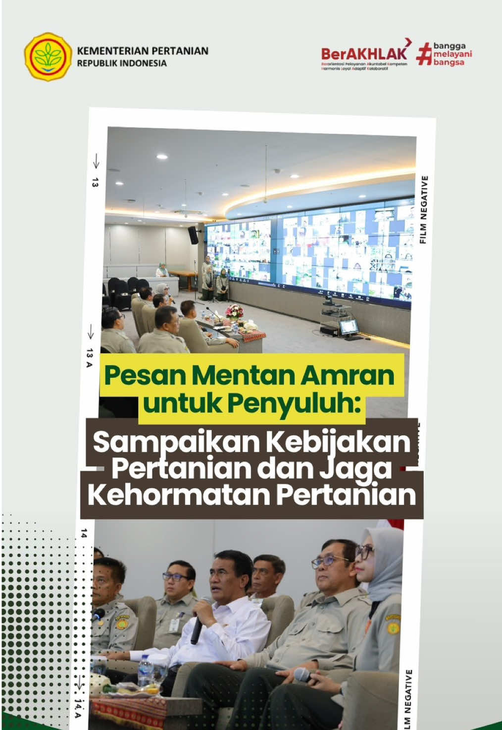 Pada “Apel Nasional Penyuluh Pertanian” yang digelar secara daring pada Kamis (20/11), Mentan Amran meminta para PPL untuk segera menyampaikan informasi mengenai berbagai kebijakan pusat—seperti kenaikan HET, penurunan harga pupuk subsidi sebesar 20 persen, dan kebijakan lainnya—kepada para petani di seluruh Indonesia. Ia menekankan bahwa masih banyak petani yang belum mengetahui pembaruan tersebut, sehingga penting bagi informasi ini benar-benar sampai hingga tingkat paling bawah agar petani dapat memahami kebijakan terbaru dan segera melaporkan bila terdapat ketidaksesuaian di lapangan.  #penyuluhpertanian #indonesia #kementerianpertanian 