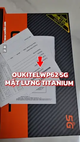 🤳 #Trêntaymucsothi #OukitelWP62 #smartphone5G Titanium Siêu bền Pin khủng 11000mAh R48/512GB Cam108/32MP 📱 #smartphonesieubenpinkhung #cameraphone 