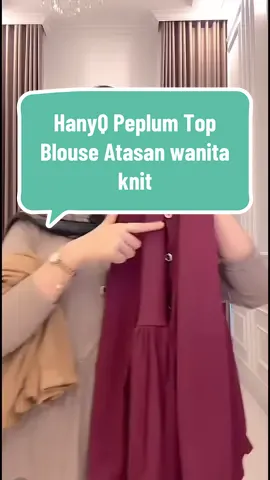 HanyQ Peplum Top Blouse Atasan wanita knit #atasanwanita #tiktokshop #tiktokshopindonesia 