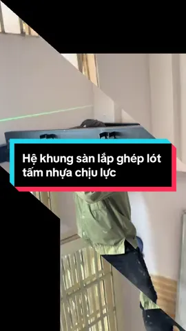 Cơi nới thêm diện tích bằng hệ khung sàn lắp ghép lót tấm nhựa chịu lực #xuhướng #sanlapghep #cokhixaydung #fyp 