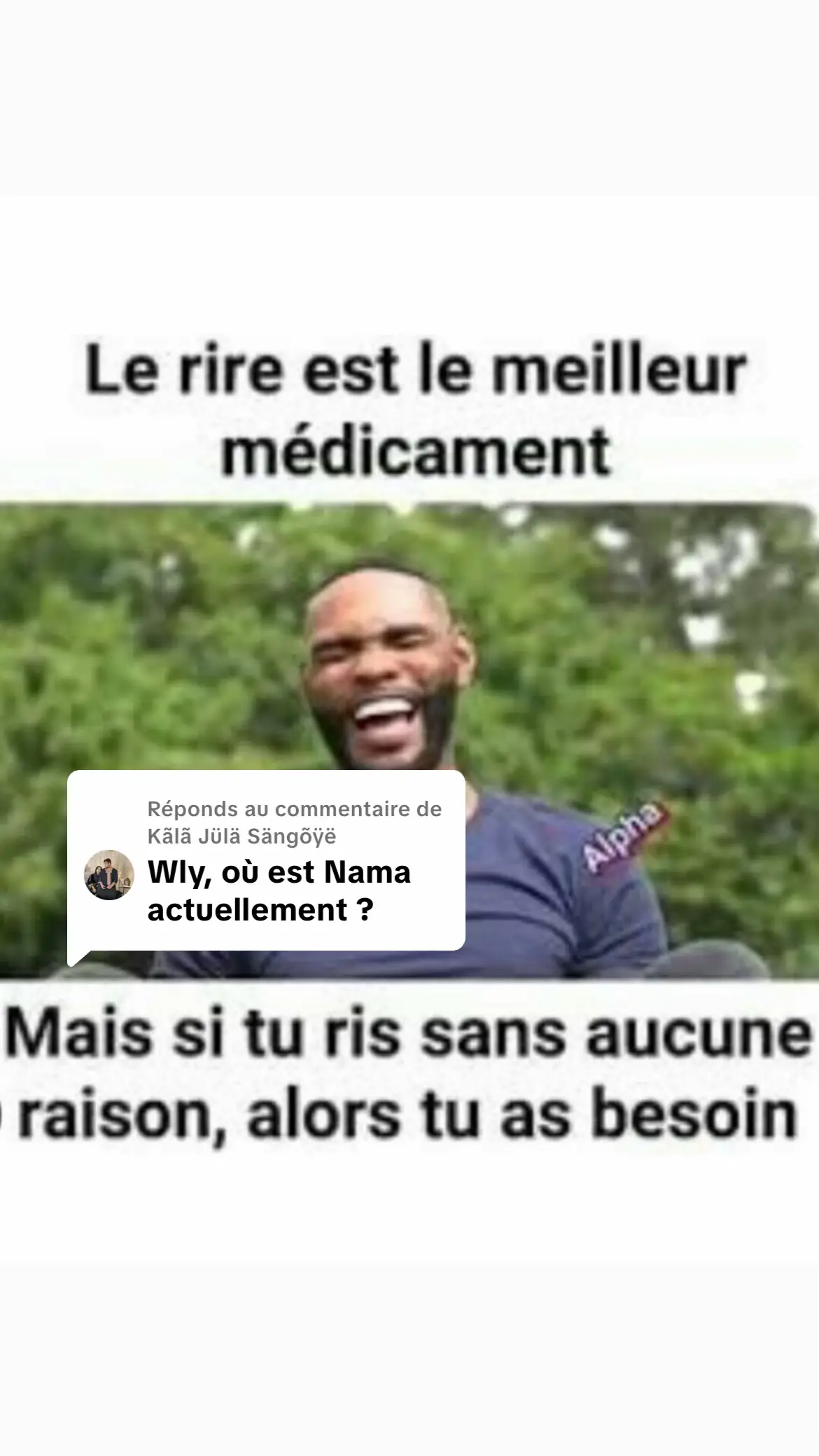 Réponse à @Kãlã Jülä Sängõÿë 