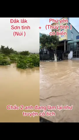 Truyện cổ tích giữa đời thương (sơn tinh -thuỷ tinh )về chung 1 nhà. #xuhuong #bão #daklak #phuyen 