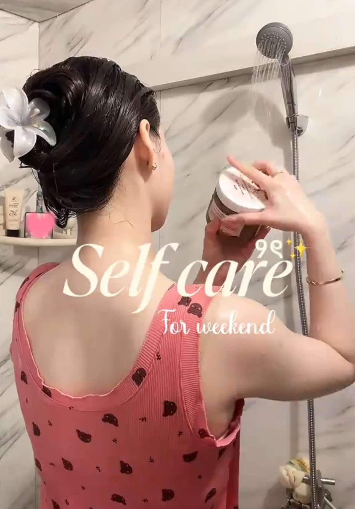 Selfcare for weekend 𐙚⋆°. @Leng Pichdaly  #ស្រ្កាប់allinonehymitè #ស្រ្កាប់ធម្មជាតិmitè #SelfCare #scrub